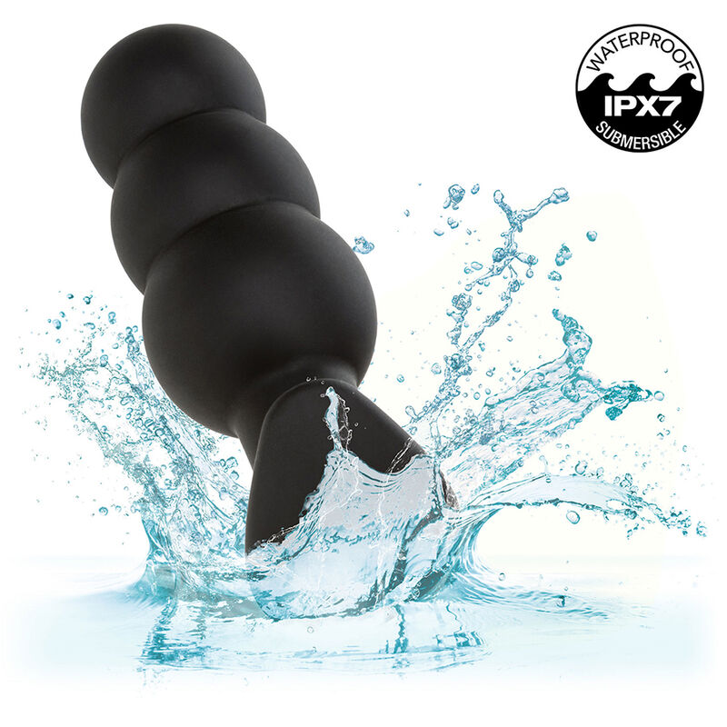 CALEXOTICS - ROCK BOTTOM BEADED ANAL PLUG 10 VIBRATIONS SILICONE BLACK - Bild 7