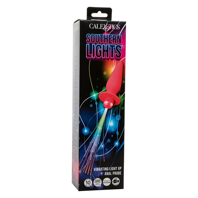 Alternative view of CALEXOTICS - SOUTHERN LIGHTS LIGHT UP ANAL PLUG 10 VIBRATIONS SILICONE PINK