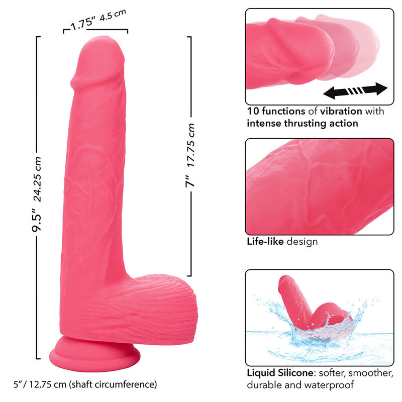 CALEXOTICS - STUDS REALISTIC VIBRATOR 10 VIBRATIONS PINK - Bild 3