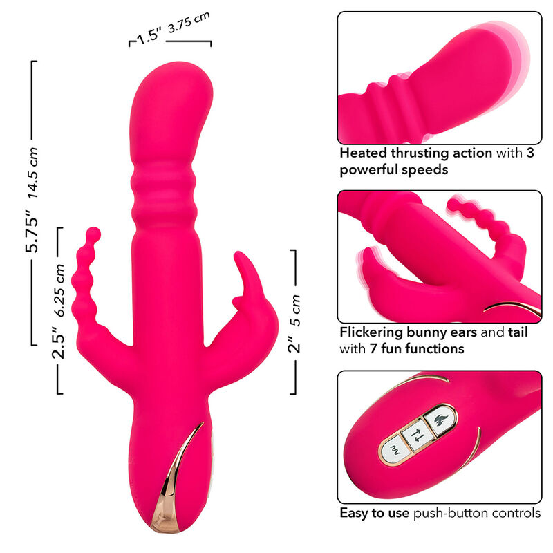 CALEXOTICS - JACK FANTASY TRIPLE HEATED VIBRATOR RABBIT PINK - Bild 8