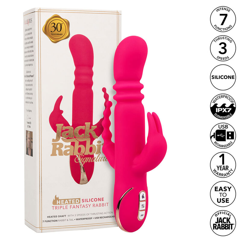 CALEXOTICS - JACK FANTASY TRIPLE HEATED VIBRATOR RABBIT PINK - Bild 10