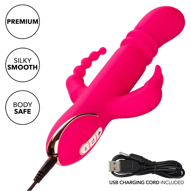 CALEXOTICS - JACK FANTASY TRIPLE HEATED VIBRATOR RABBIT PINK - Bild 4