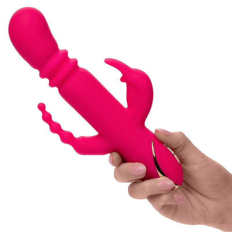 Alternative view of CALEXOTICS - JACK FANTASY TRIPLE HEATED VIBRATOR RABBIT PINK