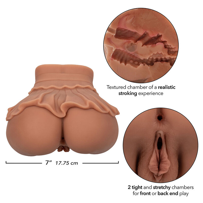 Alternative view of CALEXOTICS - THE HOMECOMING QUEEN DOUBLE REALISTIC MASTURBATOR CARAMEL