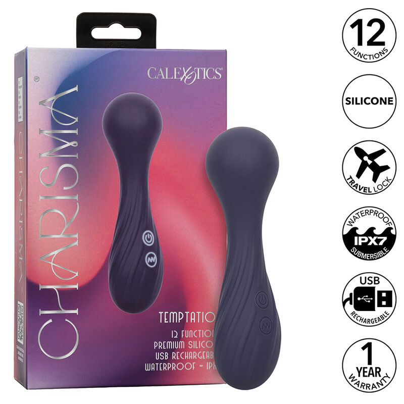Alternative view of CALEXOTICS - CHARISMA TEMPTATION MASSAGER 12 FUNCTIONS PURPLE