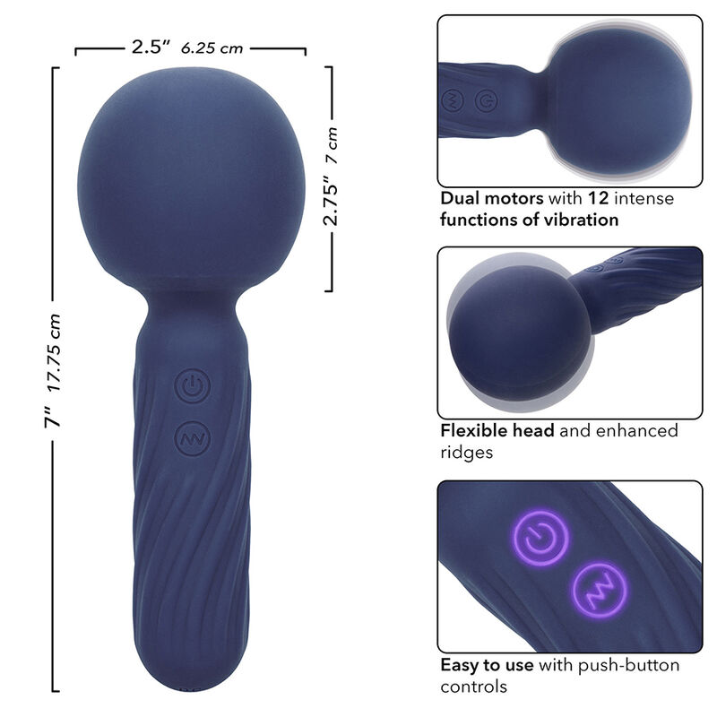 CALEXOTICS - CHARISMA SEDUCTION MASSAGER 12 FUNCTIONS 17.75 CM X 6.25 CM PURPLE - Bild 4
