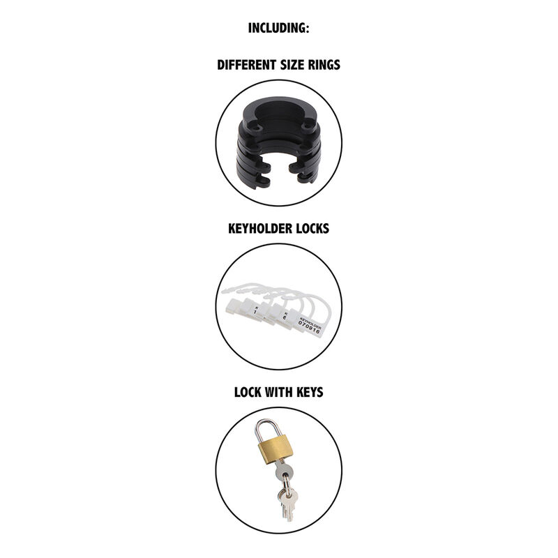 HIDDEN DESIRE - EXTREME CHASTITY COCK CAGE SILICONE SIZE S BLACK - Bild 4