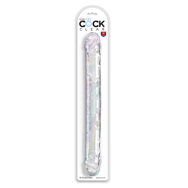 KING COCK - DOUBLE TROUBLE DOUBLE DILDO 46 CM CLEAR - Bild 4
