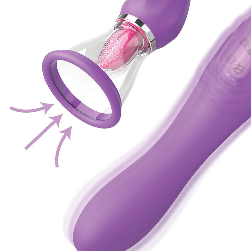 FANTASY FOR HER - ULTIMATE PLEASURE MAX SUCTION HOSE WITH STIMULATING TONGUE PURPLE - Bild 3
