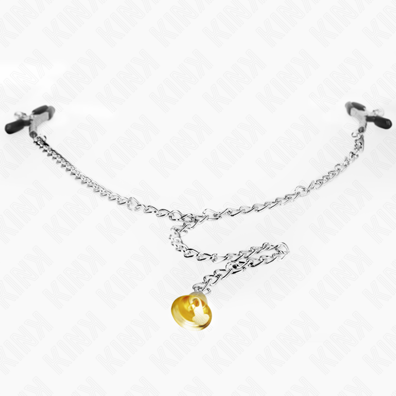 Alternative view of KINK - CHAIN NIPPLE CLAMPS WITH HORN PENDANT 30 CM