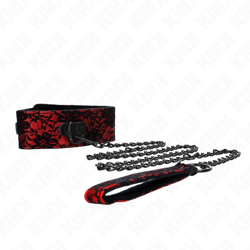 Alternative view of KINK - LACE NECKLACE WITH BELT WITH REAL LEATHER BELT 105 CM / 44 X 5.5 CM