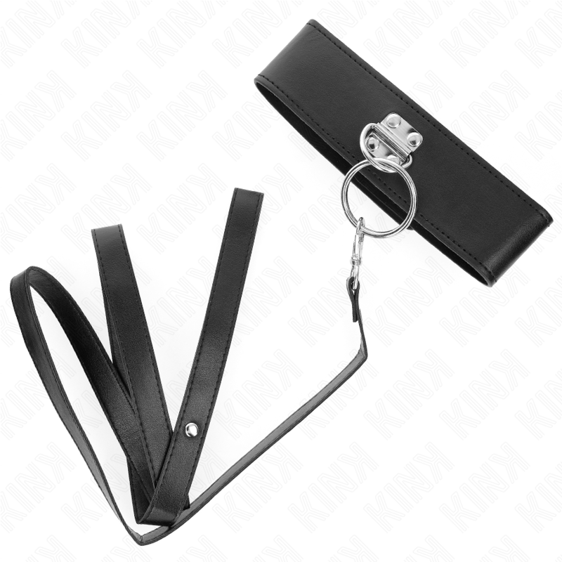KINK - STUDDED LEASH 116 CM COLLAR WITH LEATHERETTE STRAP 50 X 5 CM - Bild 6