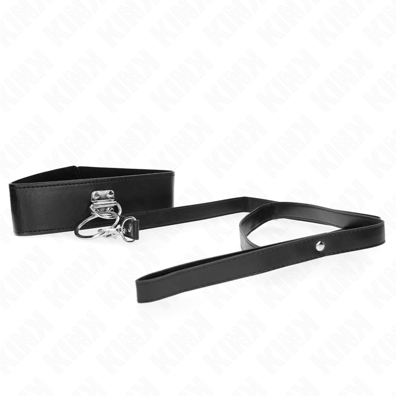 KINK - STUDDED LEASH 116 CM COLLAR WITH LEATHERETTE STRAP 50 X 5 CM - Bild 5