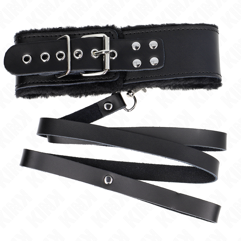 KINK - NECKLACE WITH BELT 116 CM WITH BLACK LEATHER STRAP ADJUSTABLE 40-48 CM X 6 CM - Bild 4