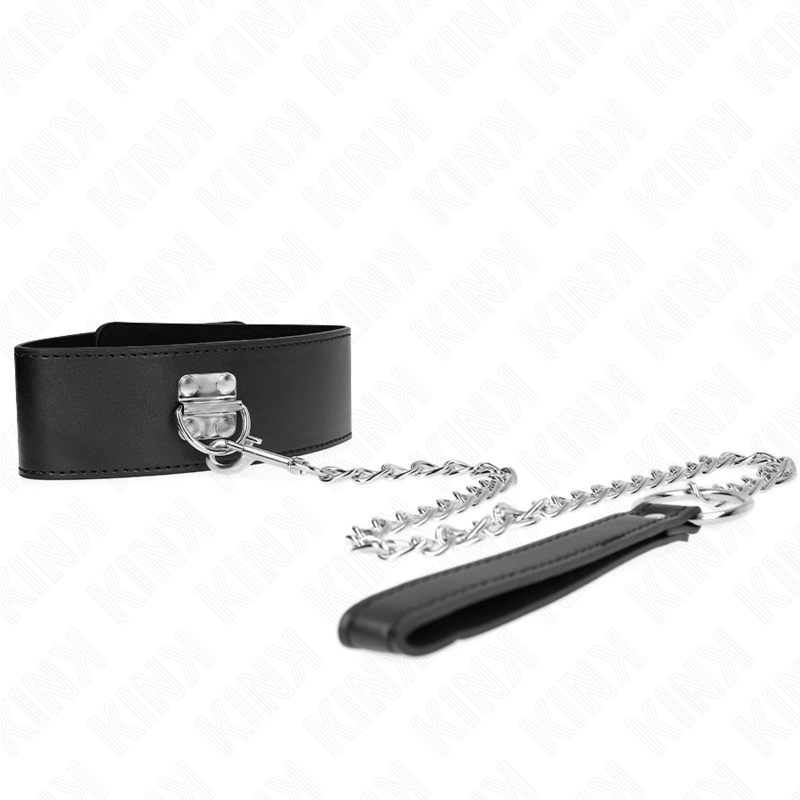 Alternative view of KINK - NECKLACE WITH BELT 65 CM WITH WIDE BLACK STRAP ADJUSTABLE 33.5-41 CM X 5 CM