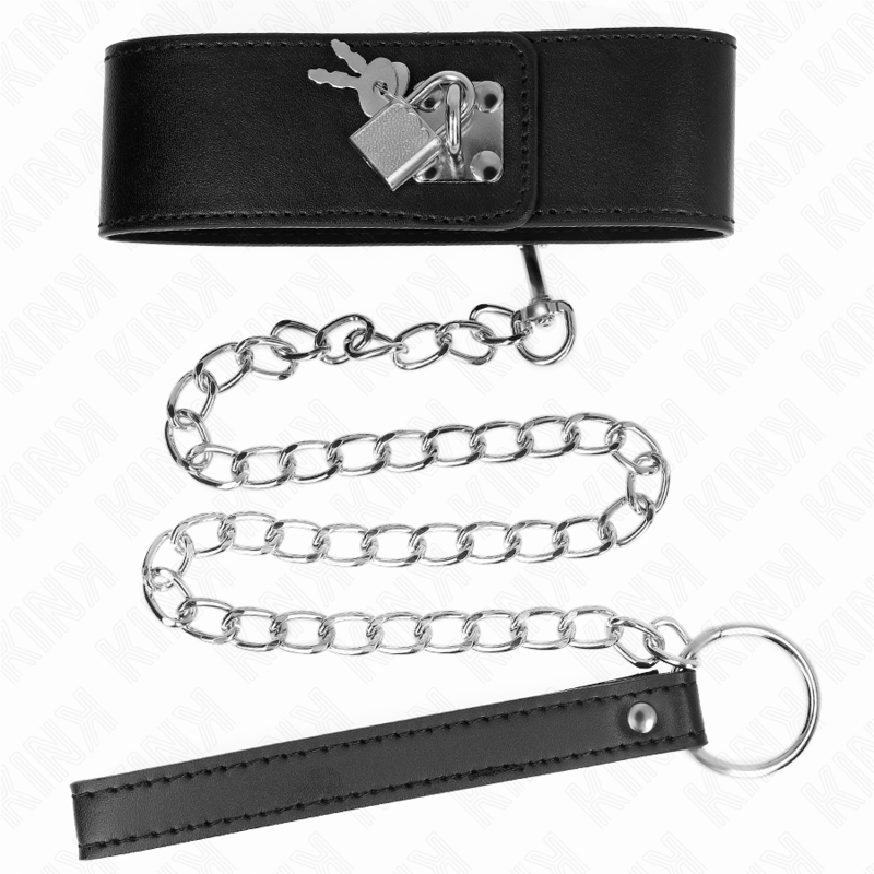 KINK - NECKLACE WITH BELT 65 CM WITH WIDE BLACK STRAP ADJUSTABLE 33.5-41 CM X 5 CM - Bild 4