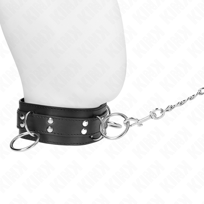 KINK - 3 RING SLAVERY NECKLACE WITH STRAP 80 CM 53 X 5 CM - Bild 5