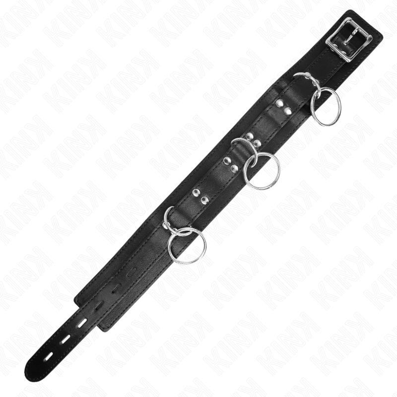 KINK - 3 RING SLAVERY NECKLACE WITH STRAP 80 CM 53 X 5 CM - Bild 3