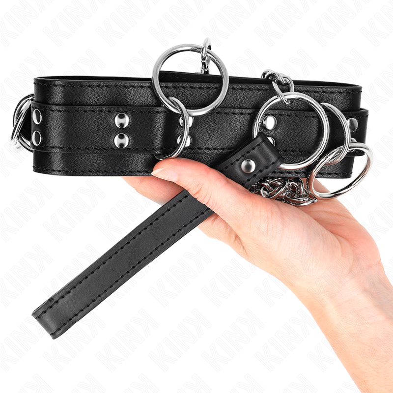 KINK - 3 RING SLAVERY NECKLACE WITH STRAP 80 CM 53 X 5 CM - Bild 4