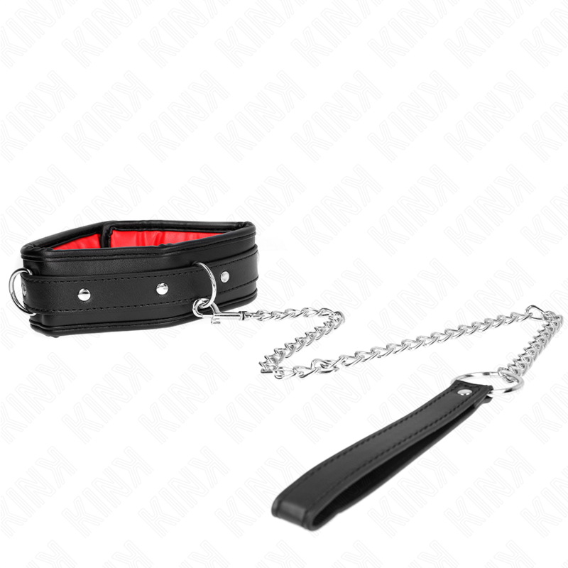 Alternative view of KINK - NECKLACE WITH SPONGE IMITATION LEATHER STRAP MODEL 3 ADJUSTABLE 37-54 CM X 3 CM