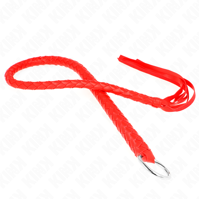 Alternative view of KINK - SNAKE WHIP WITH RED HAND RING 65 CM