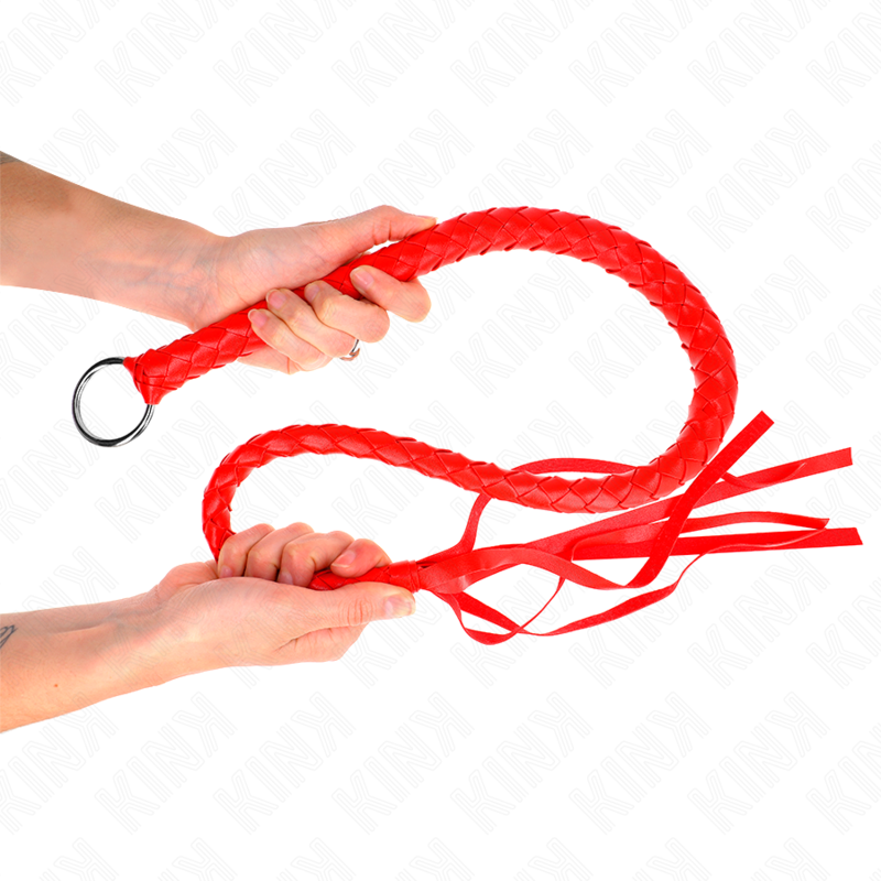 KINK - SNAKE WHIP WITH RED HAND RING 65 CM - Bild 3