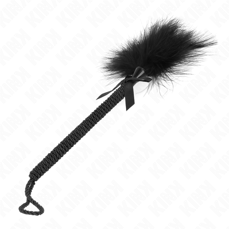 KINK - NYLON ROPE WAND WITH TICKLE FEATHERS AND BLACK BOW 25 CM - Bild 4