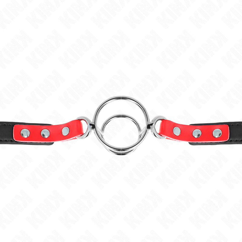 KINK - GAG WITH MULTIPLE O-RINGS 4 / 4.8 CM RED 38 X 56 CM - Bild 4
