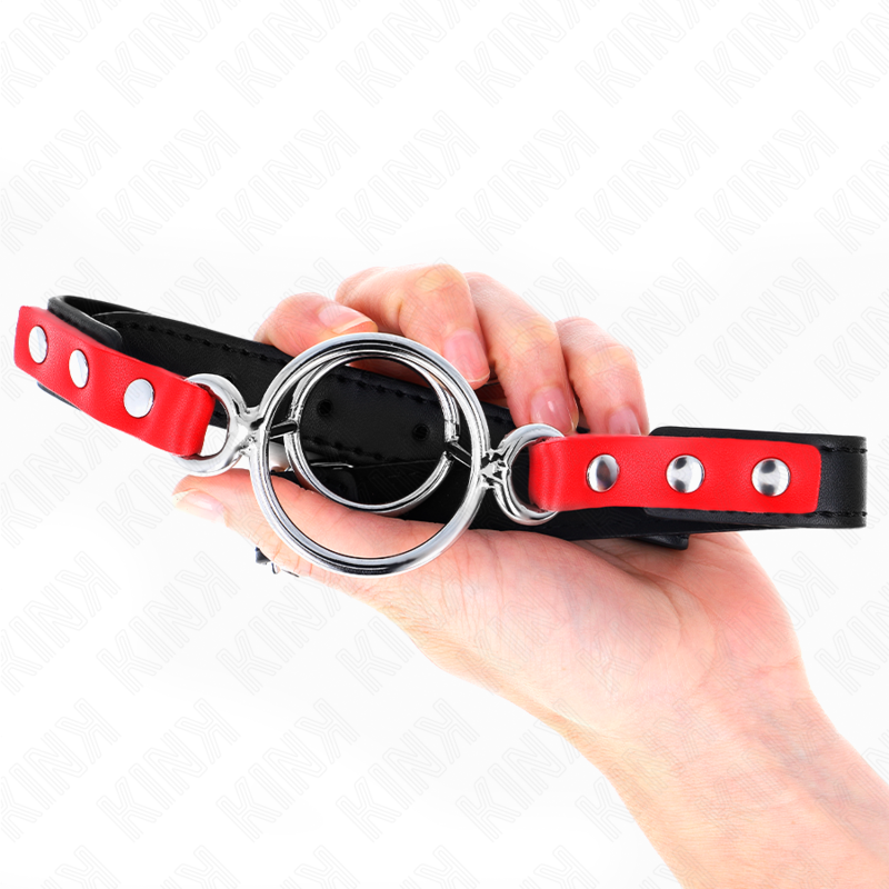 KINK - GAG WITH MULTIPLE O-RINGS 4 / 4.8 CM RED 38 X 56 CM - Bild 3
