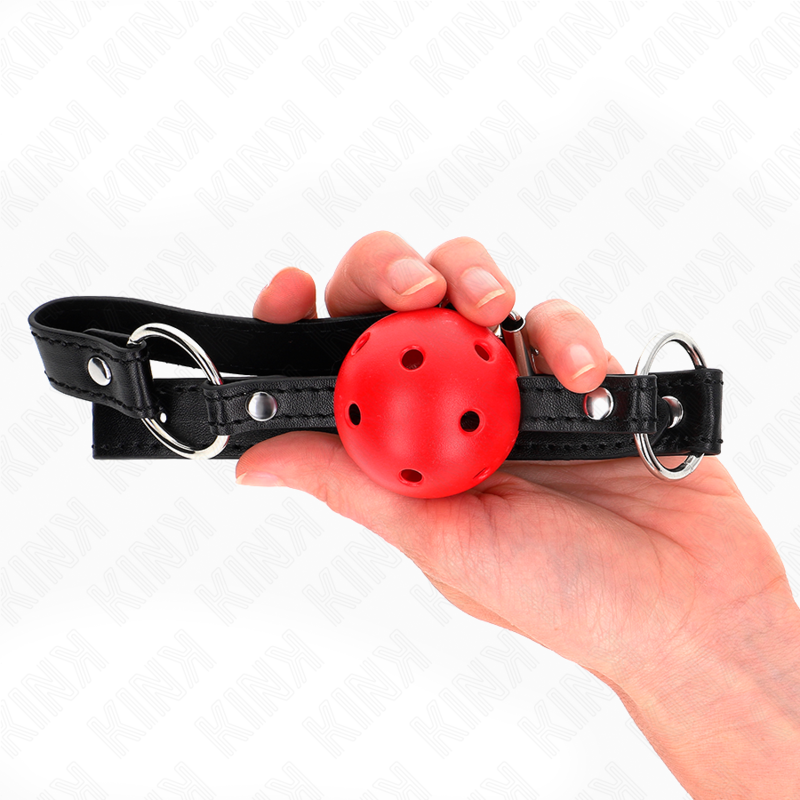 KINK - HOLLOW HARD RED BALL 4.5 CM GAG MODEL 1 63.5 X 2 CM - Bild 3