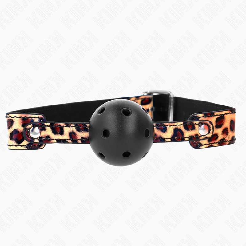 KINK - LEOPARD BREATHABLE BALL 4.5 CM GAG 65 x 2.5 CM - Bild 2
