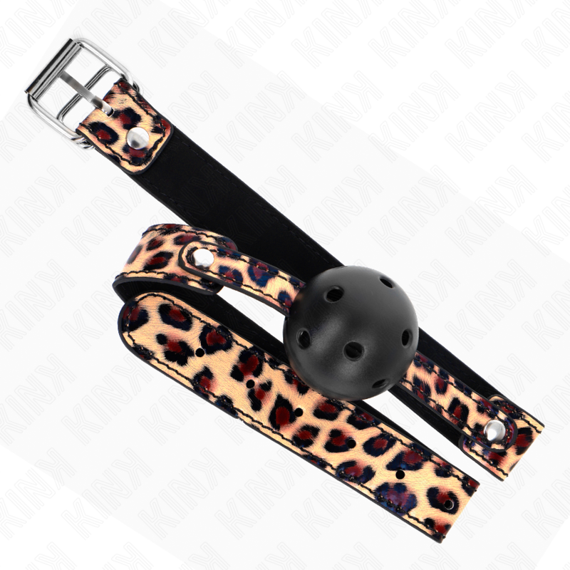 KINK - LEOPARD BREATHABLE BALL 4.5 CM GAG 65 x 2.5 CM - Bild 3