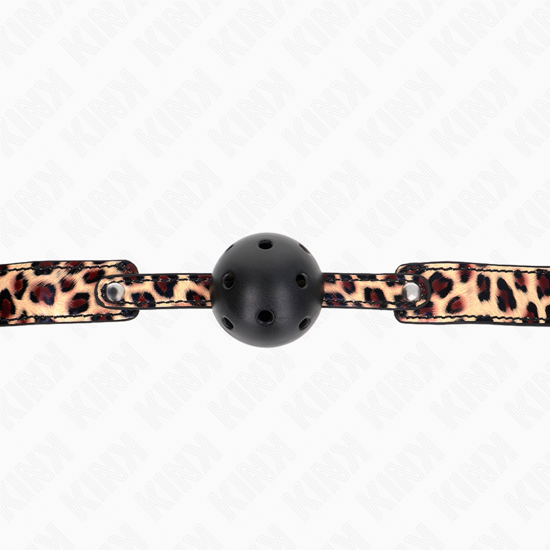KINK - LEOPARD BREATHABLE BALL 4.5 CM GAG 65 x 2.5 CM - Bild 4
