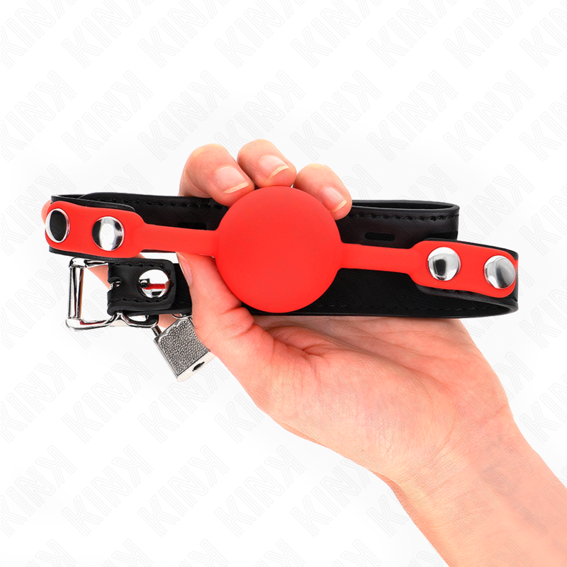 KINK - SILICONE BALL 4 CM GAG WITH LOCK 60 x 2 CM - Bild 3