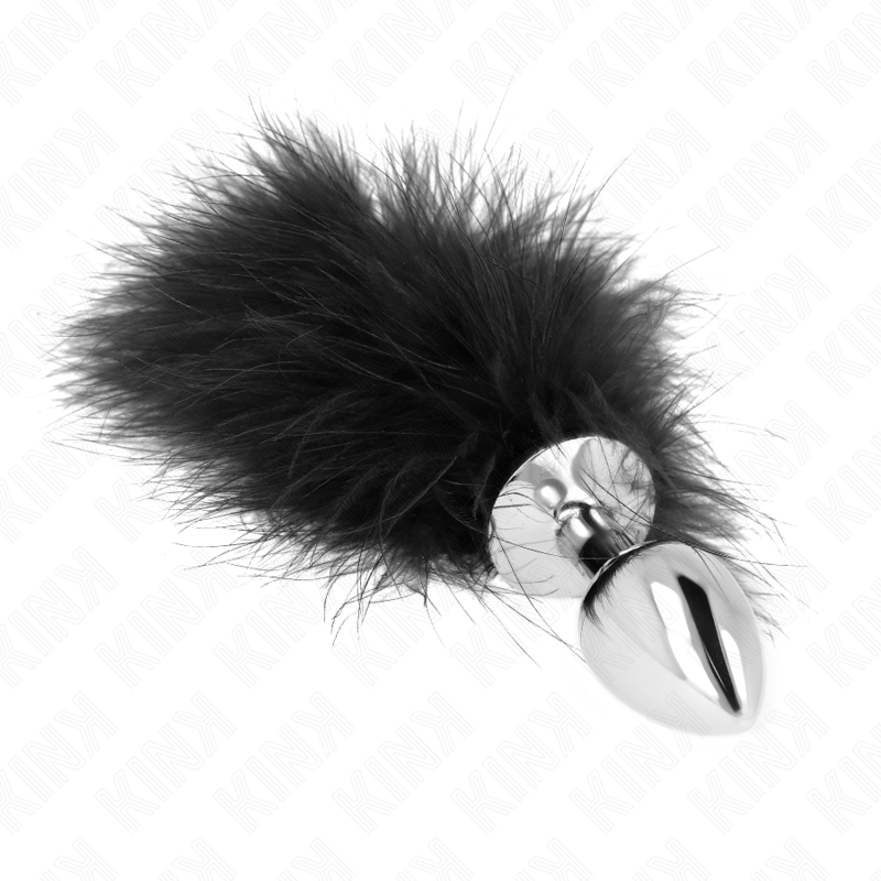 Alternative view of KINK - STAINLESS STEEL ANAL PLUG 11 x 7 CM WITH FEATHER 11 CM