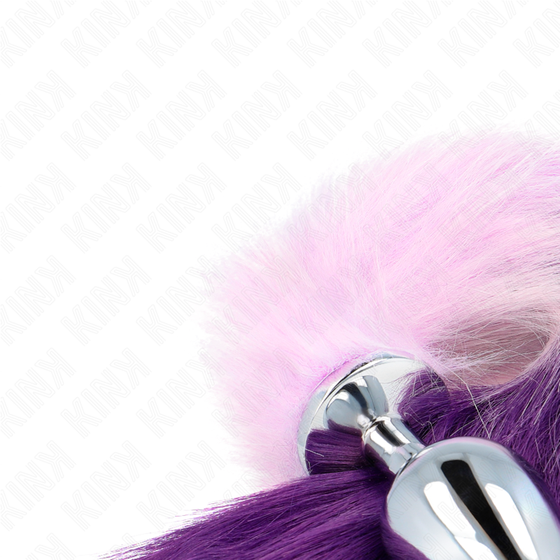 KINK - ANAL PLUG SIZE L 10 X 4 CM WITH SYNTHETIC TAIL 40 CM PURPLE - Bild 2