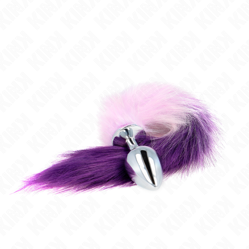 KINK - ANAL PLUG SIZE L 10 X 4 CM WITH SYNTHETIC TAIL 40 CM PURPLE - Bild 3