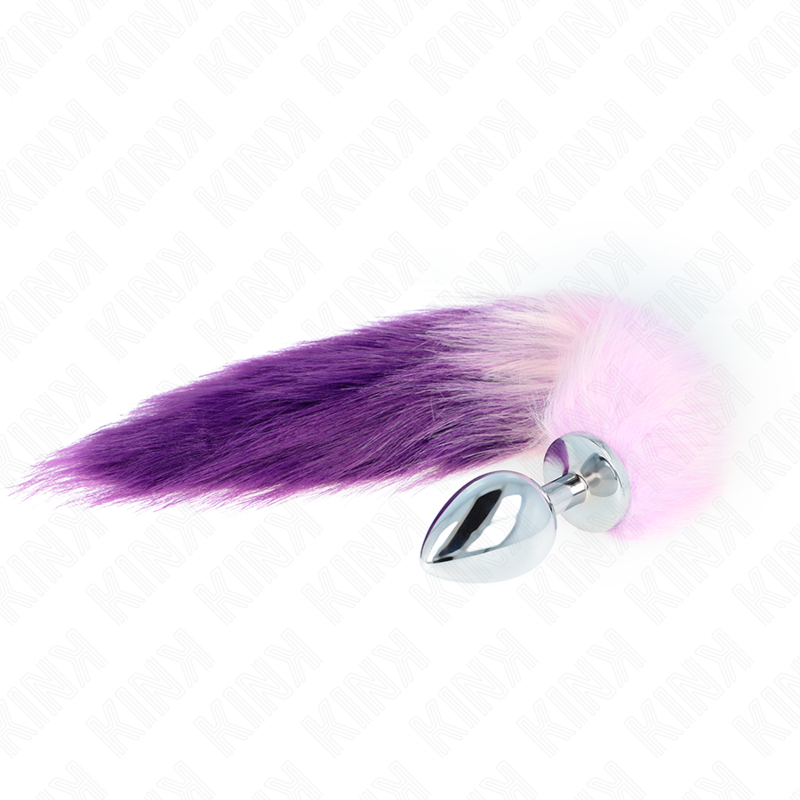 KINK - ANAL PLUG SIZE L 10 X 4 CM WITH SYNTHETIC TAIL 40 CM PURPLE - Bild 4