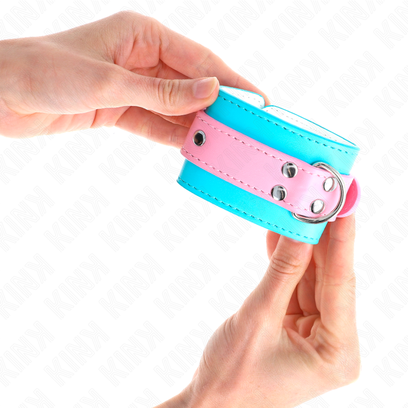 KINK - CUTE WRIST RESTRAINTS BLUE / PINK ADJUSTABLE 16-28 CM X 5 CM - Bild 4