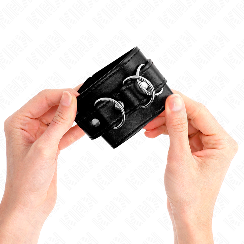 KINK - 3 D-RING WRIST RESTRAINTS ADJUSTABLE BLACK 17.5-25 CM X 6 CM - Bild 4