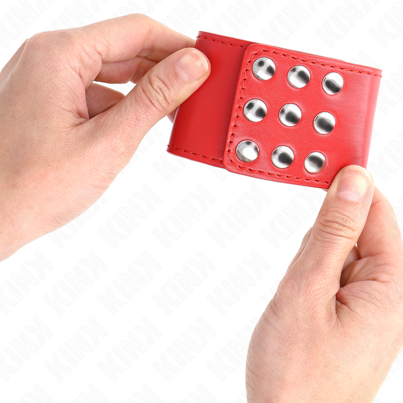 KINK - WRIST RESTRAINTS WITH SNAP FASTEN RED ADJUSTABLE 19-24 CM X 5.5 CM - Bild 4