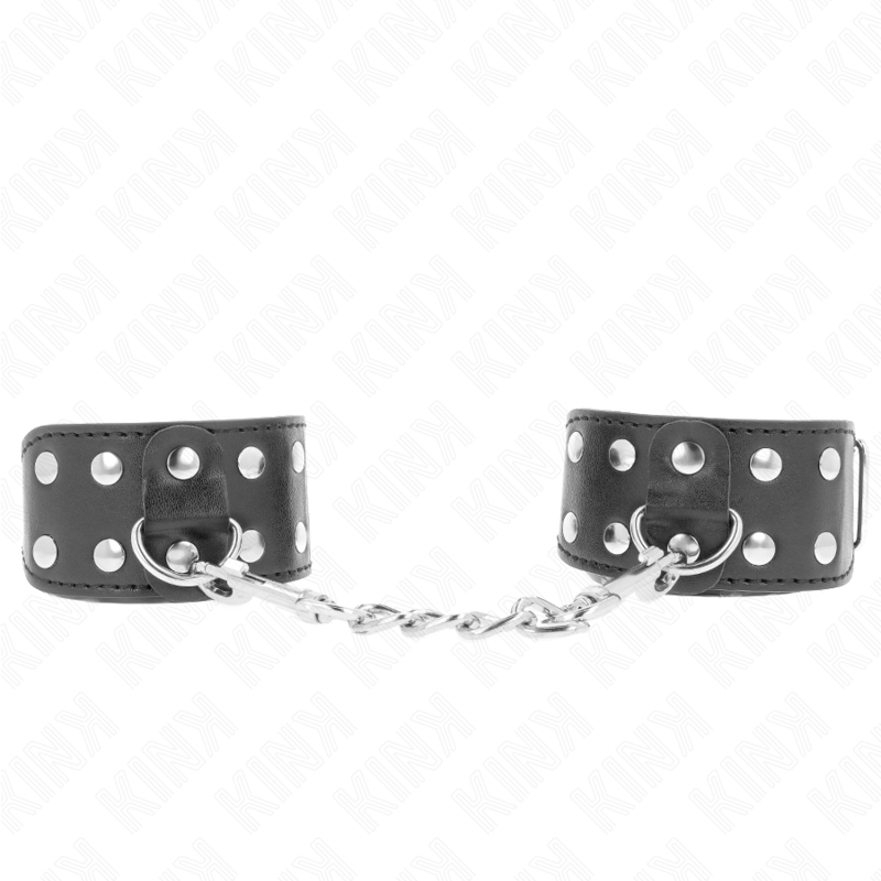 Alternative view of KINK - WRISTBANDS WITH DOUBLE LINE OF ADJUSTABLE STUDS BLACK