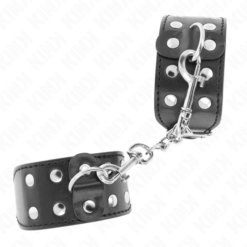 KINK - WRISTBANDS WITH DOUBLE LINE OF ADJUSTABLE STUDS BLACK - Bild 3