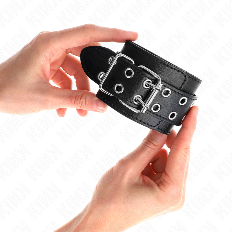 KINK - DOUBLE BUCKLE WRIST RESTRAINTS BLACK ADJUSTABLE 19-26 CM - Bild 4