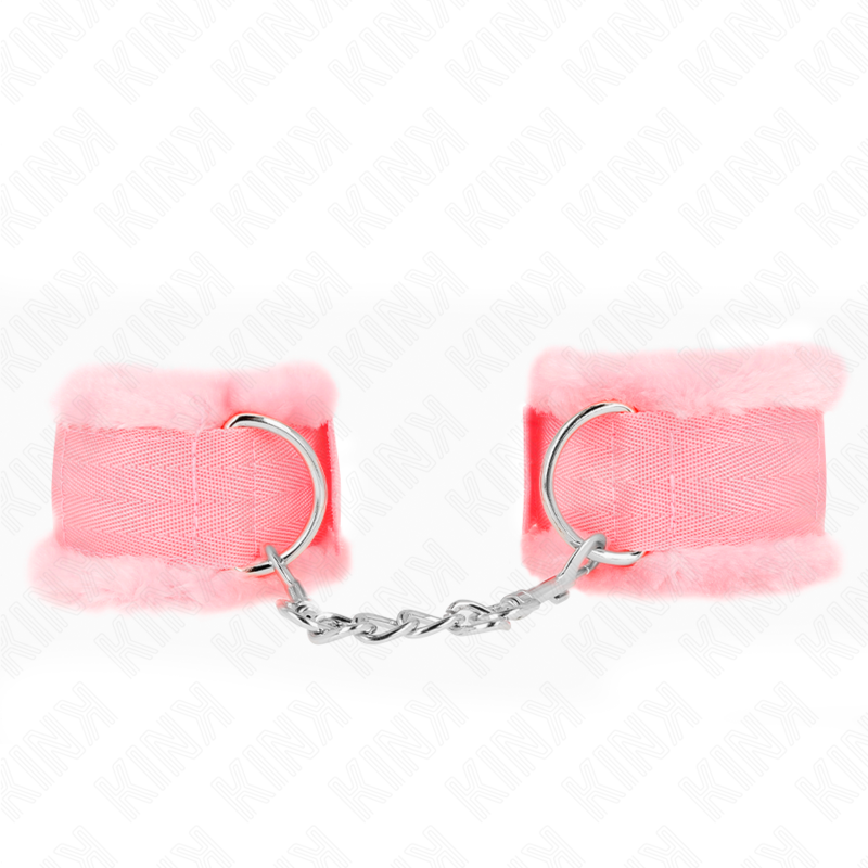 Alternative view of KINK - FURRY LINED WRIST RESTRAINTS PINK ADJUSTABLE 17-31 CM X 7 CM