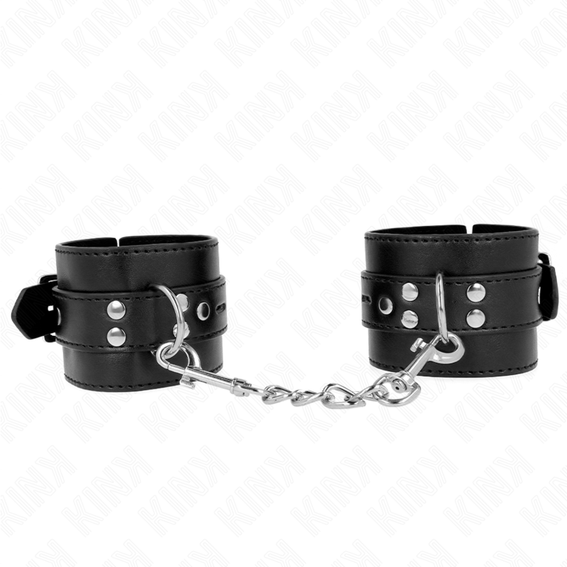 Alternative view of KINK - WRIST RESTRAINTS BLACK WITH BLACK BELT ADJUSTABLE 17-28 CM X 6 CM