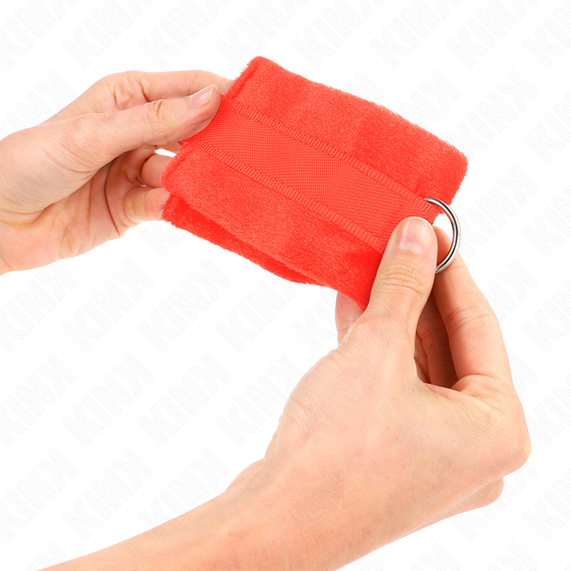 KINK - BEGINNER FUR HAND CUFFS RED 30 X 7 CM - Bild 4