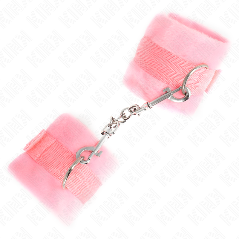 KINK - BEGINNER FUR HAND CUFFS PINK 30 X 7 CM - Bild 3