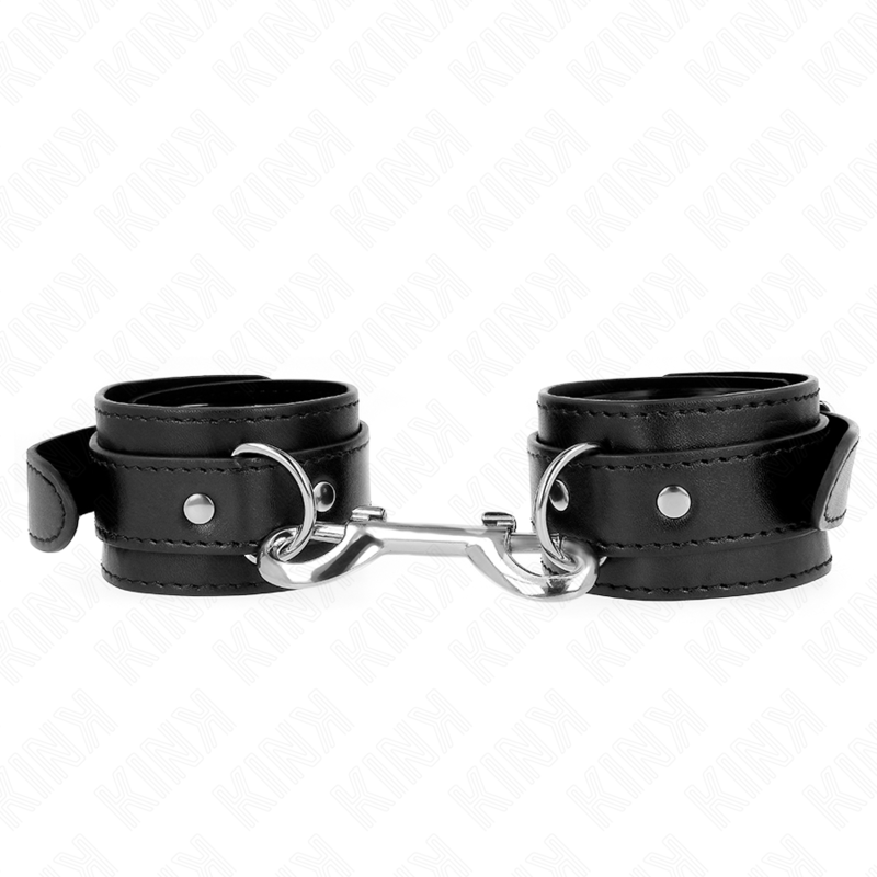 Alternative view of KINK - WRIST RESTRAINTS-SINGLE RIVET ROW BLACK ADJUSTABLE 17-28 CM X 5 CM