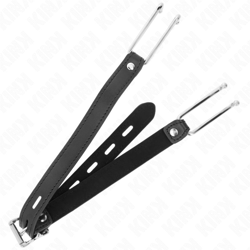 Alternative view of KINK - METAL HOOK GAG 11.5 CM WITH LEATHERETTE STRAP ADJUSTABLE 39-58 CM X 2 CM